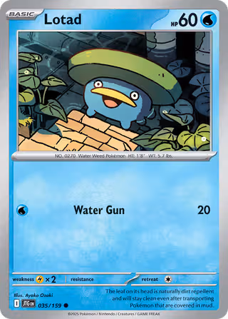 Lotad 35/159 Pokemon card