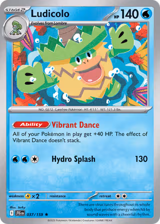 Ludicolo 37/159 Pokemon card