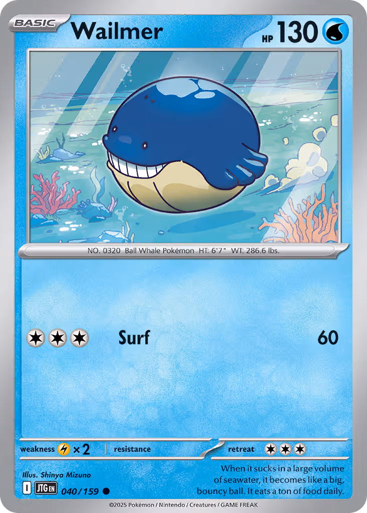 Wailmer 40/159 Pokemon card