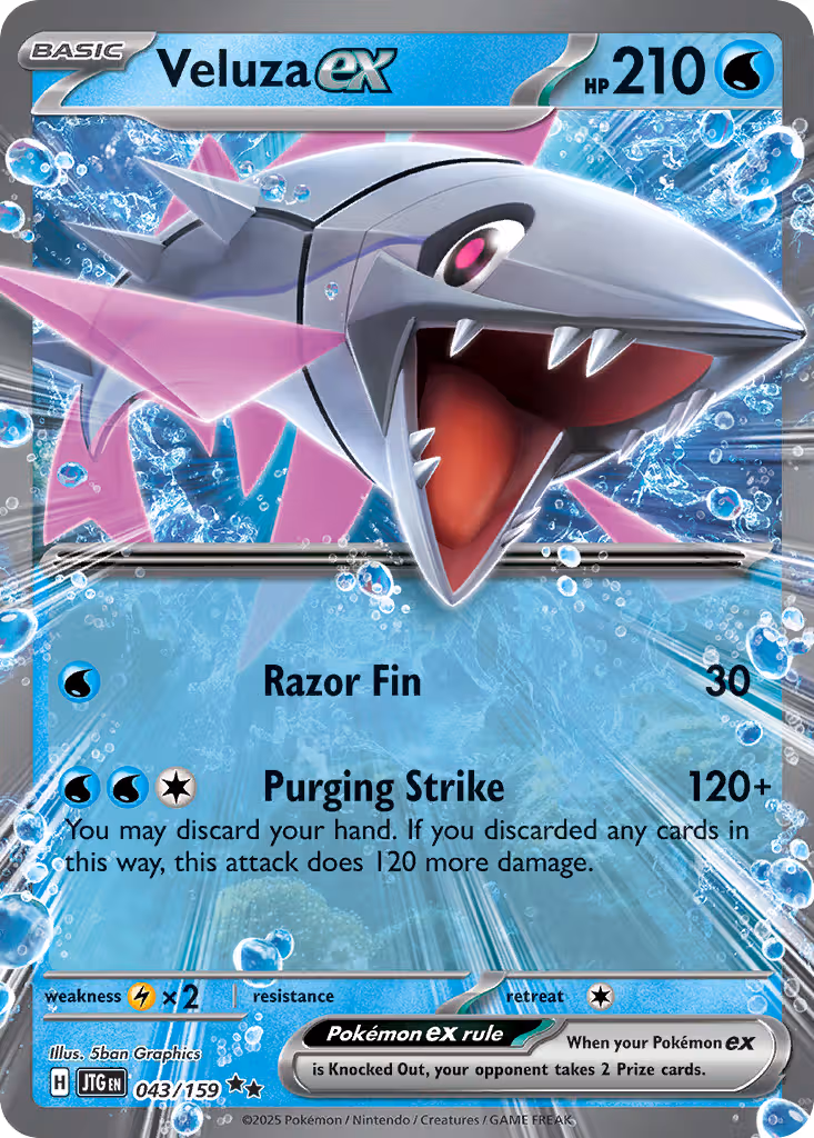 Veluza ex 43/159 Pokemon card