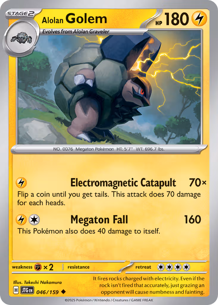 Alolan Golem 46/159 Pokemon card