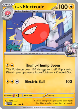 Iono's Electrode 48/159 Pokemon card