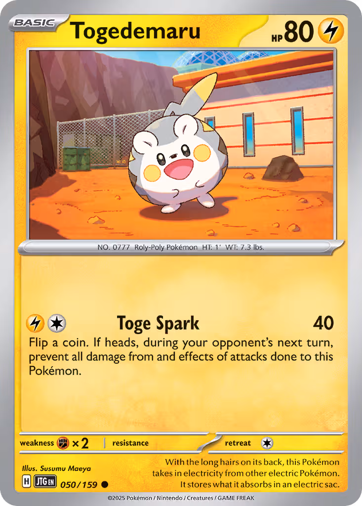 Togedemaru 50/159 Pokemon card