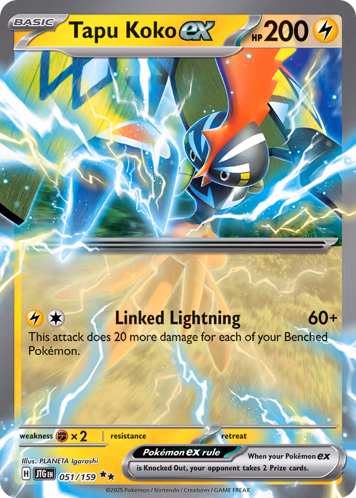 Tapu Koko ex 51/159 Pokemon card