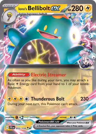 Iono's Bellibolt ex 53/159 Pokemon card