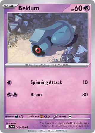 Beldum 61/159 Pokemon card