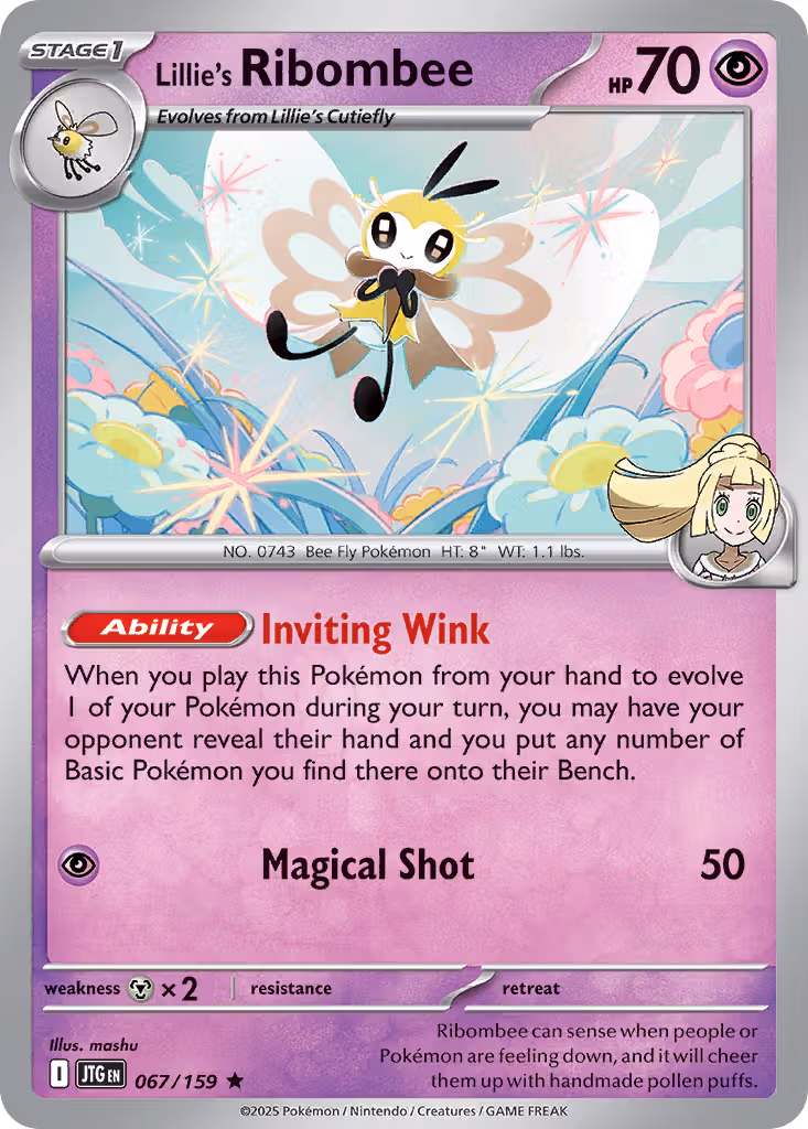 Lillie's Ribombee 67/159 Pokemon card