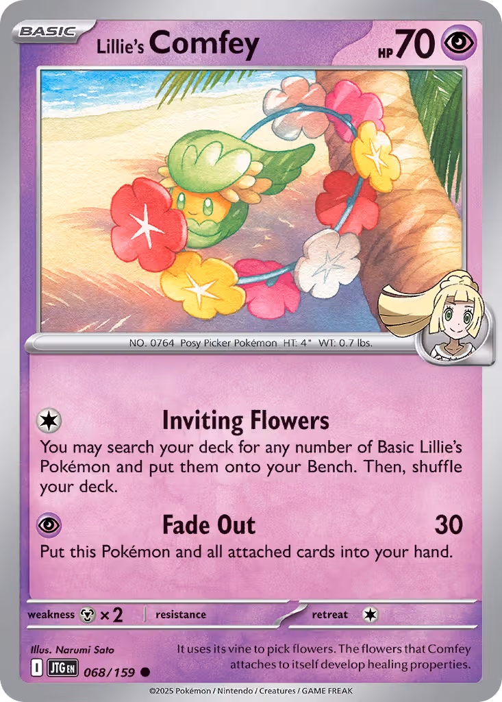 Lillie's Comfey 68/159 Pokemon card