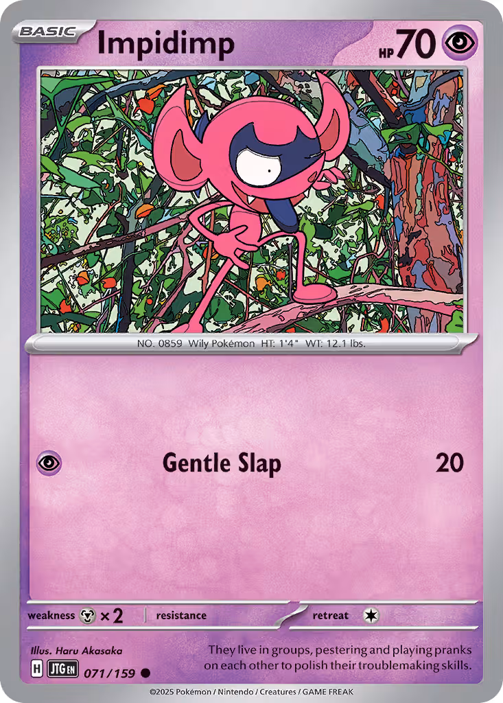 Impidimp 71/159 Pokemon card