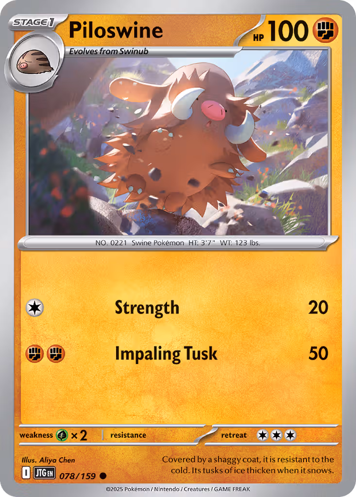 Piloswine 78/159 Pokemon card