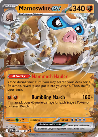 Mamoswine ex 79/159 Pokemon card