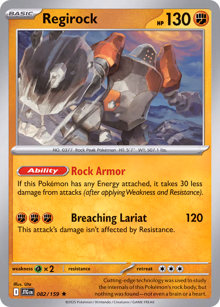 Regirock 82/159 Pokemon card