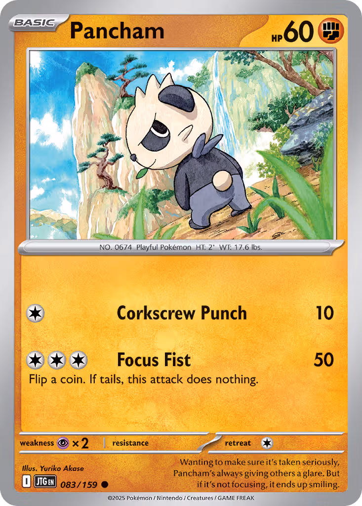Pancham 83/159 Pokemon card