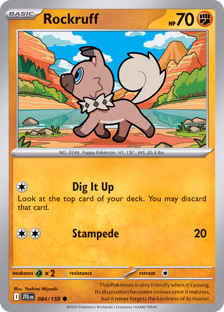 Rockruff 84/159 Pokemon card