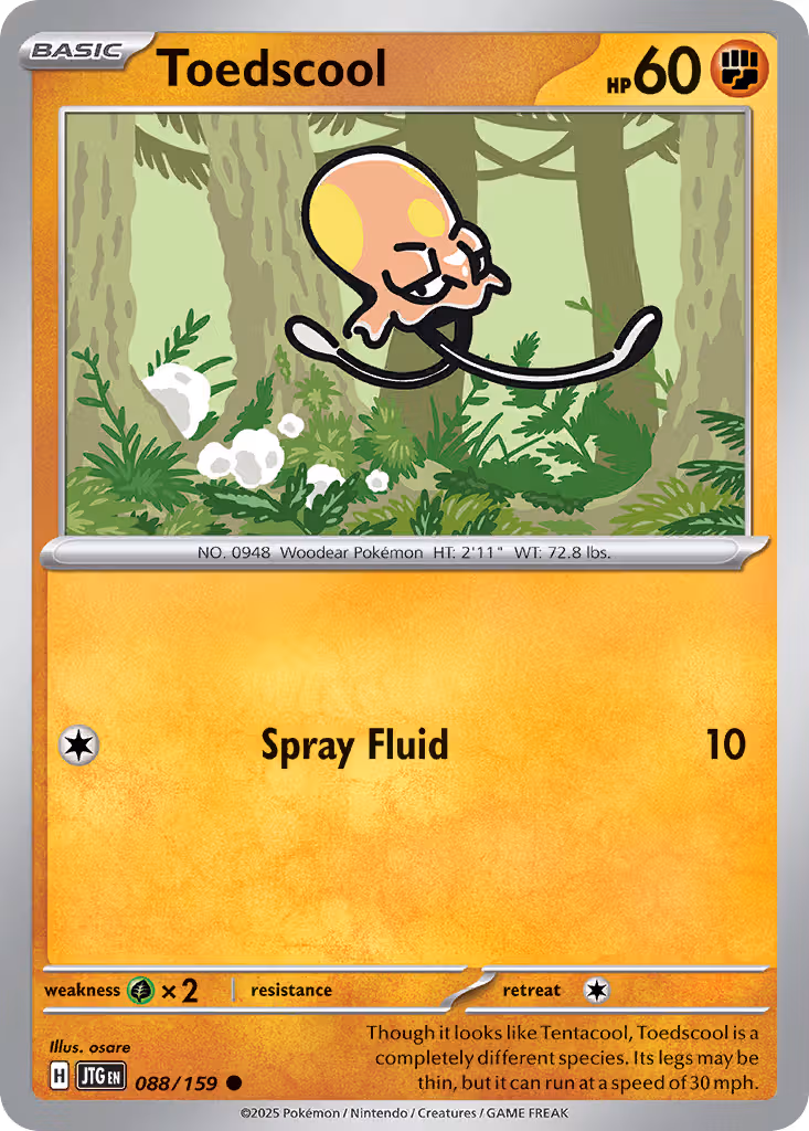 Toedscool 88/159 Pokemon card