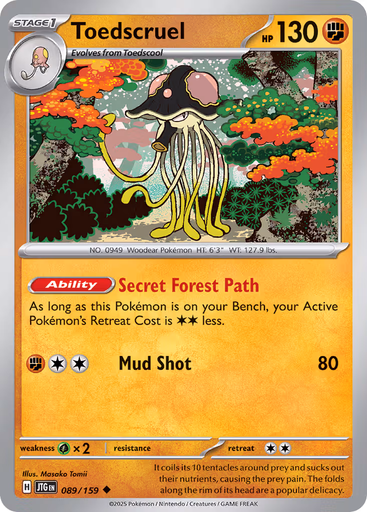 Toedscruel 89/159 Pokemon card