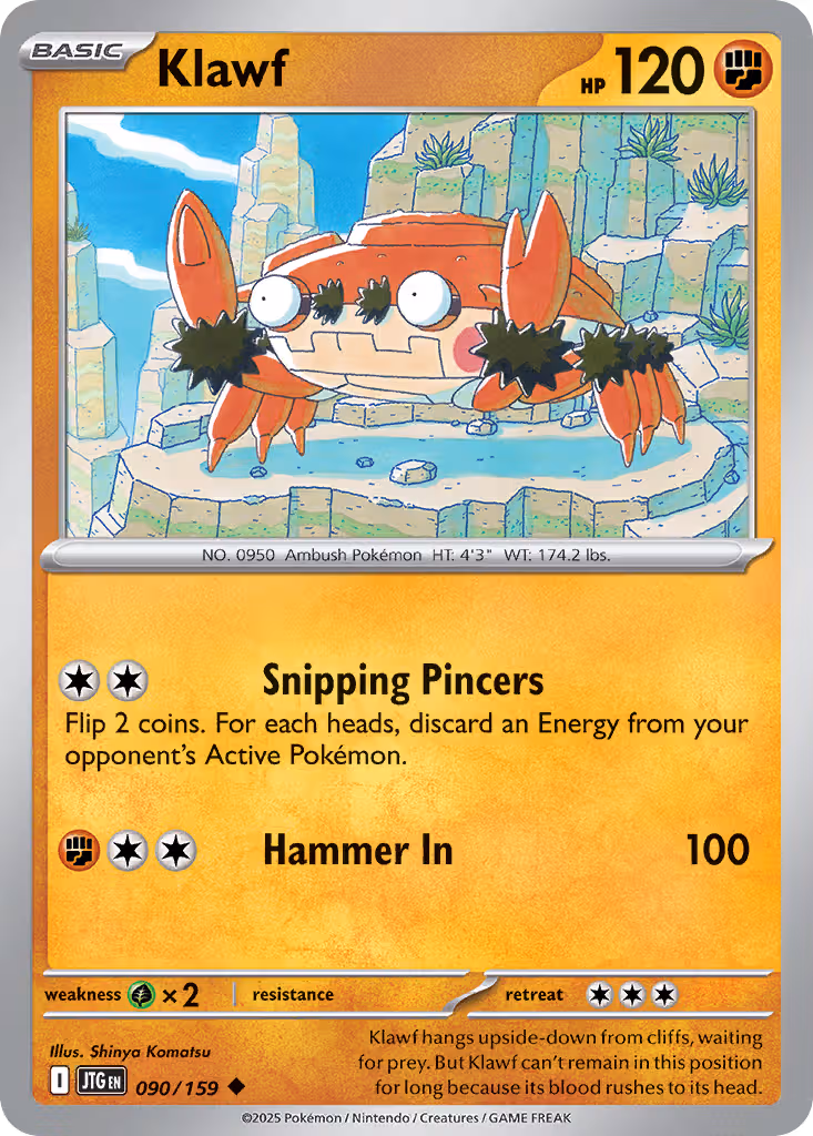 Klawf 90/159 Pokemon card