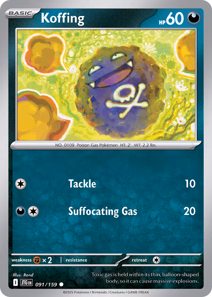 Koffing 91/159 Pokemon card