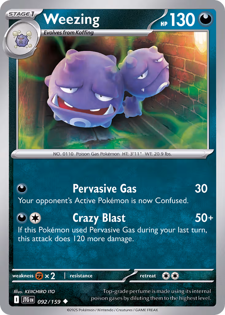 Weezing 92/159 Pokemon card