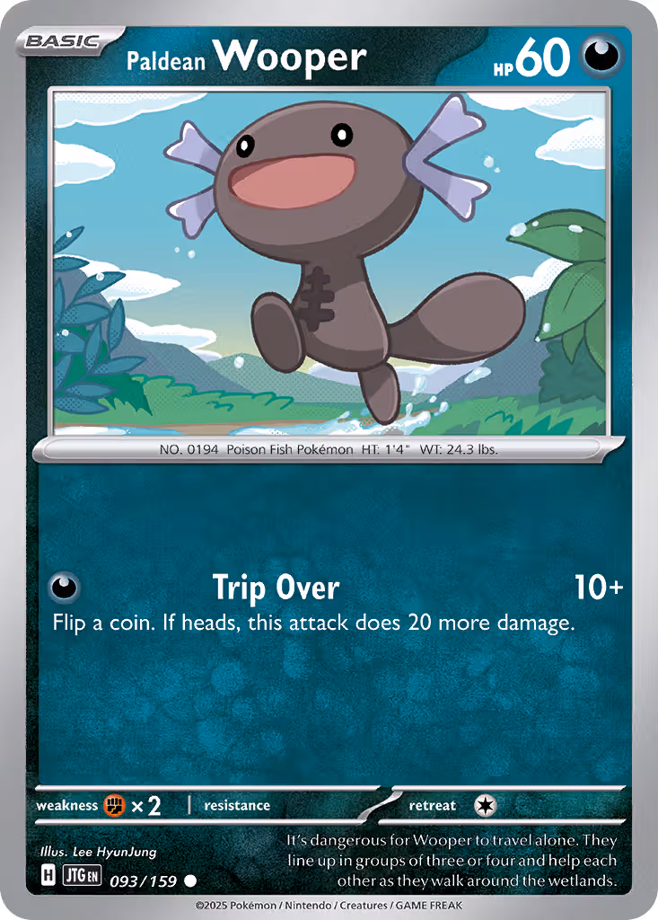 Paldean Wooper 93/159 Pokemon card