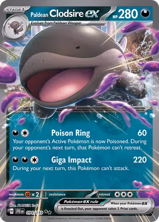 Paldean Clodsire ex 94/159 Pokemon card