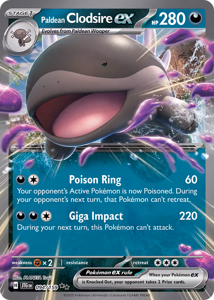Paldean Clodsire ex 94/159 Pokemon card