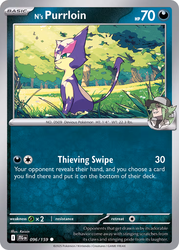 N's Purrloin 96/159 Pokemon card