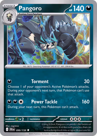 Pangoro 99/159 Pokemon card