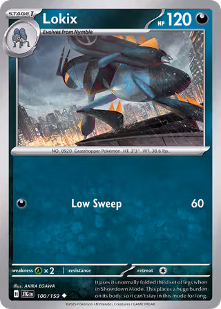 Lokix 100/159 Pokemon card