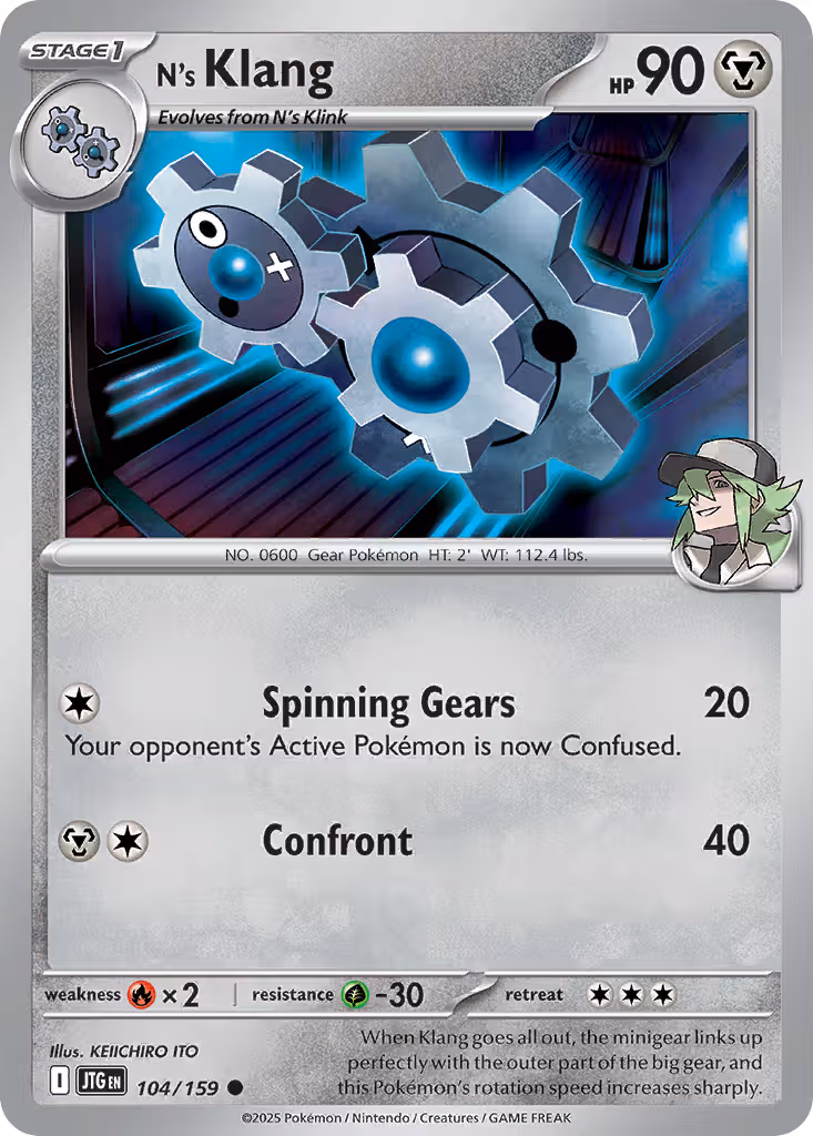 N's Klang 104/159 Pokemon card