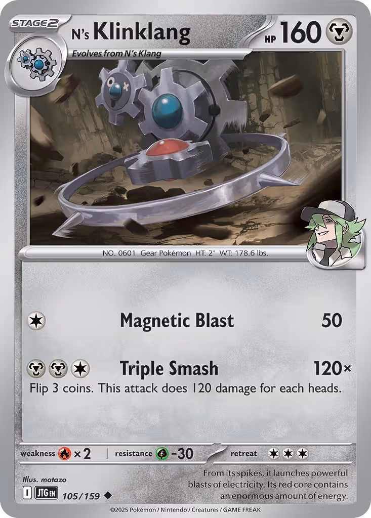 N's Klinklang 105/159 Pokemon card