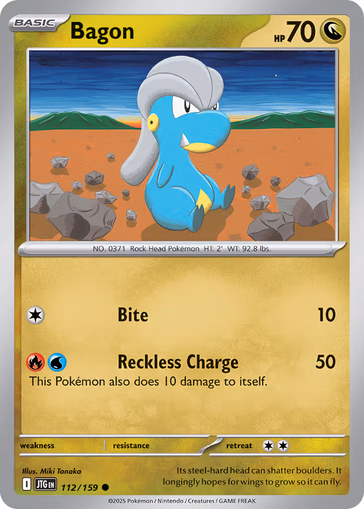 Bagon 112/159 Pokemon card