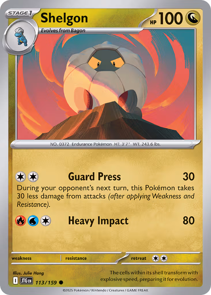 Shelgon 113/159 Pokemon card
