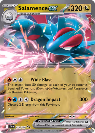Salamence ex 114/159 Pokemon card