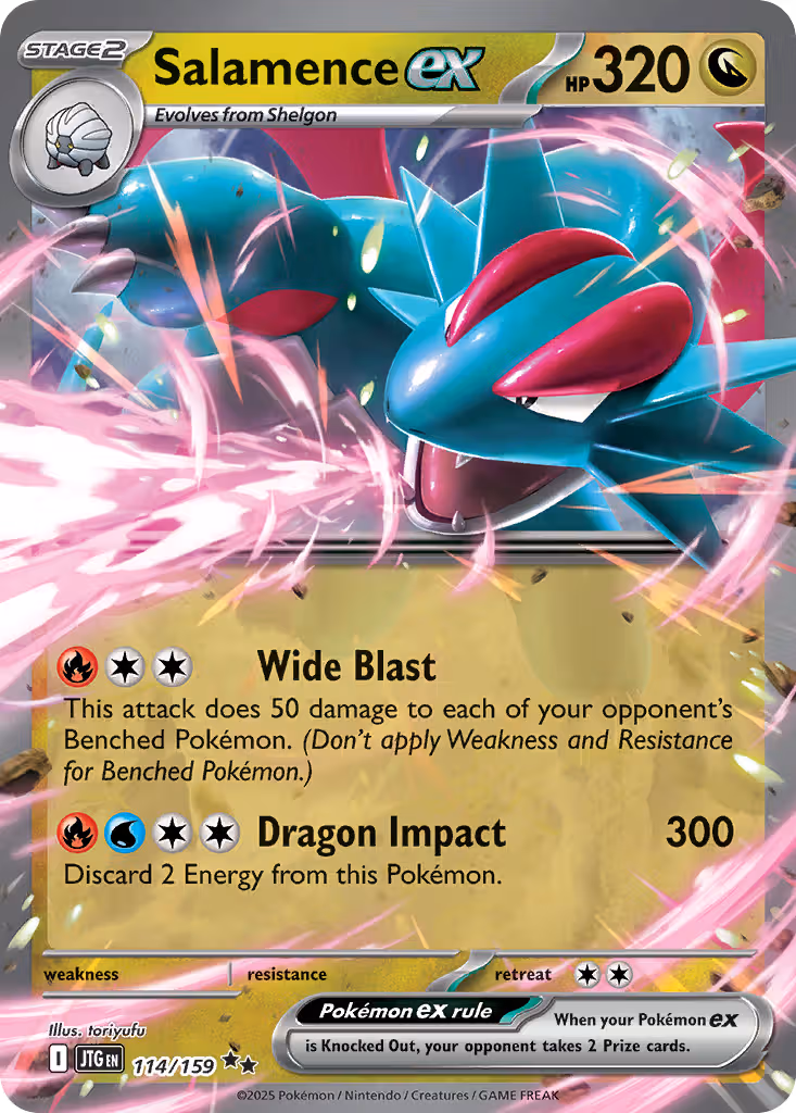 Salamence ex 114/159 Pokemon card