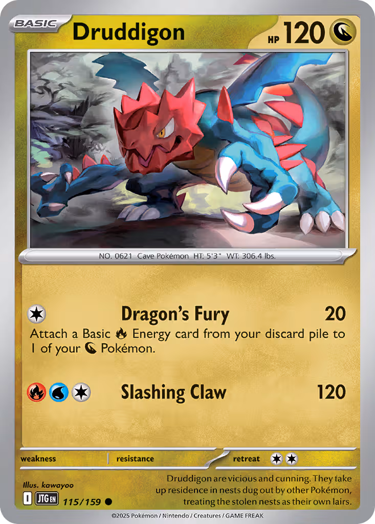 Druddigon 115/159 Pokemon card