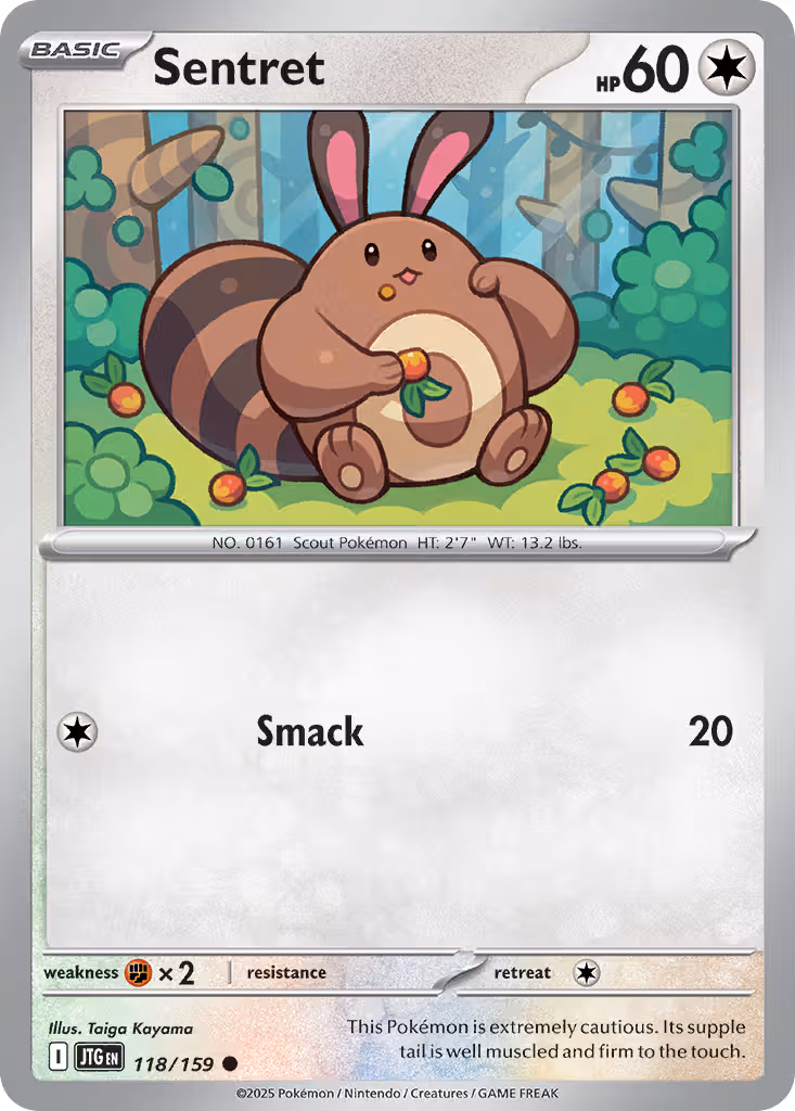 Sentret 118/159 Pokemon card