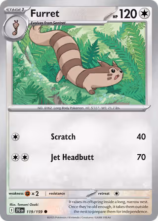 Furret 119/159 Pokemon card