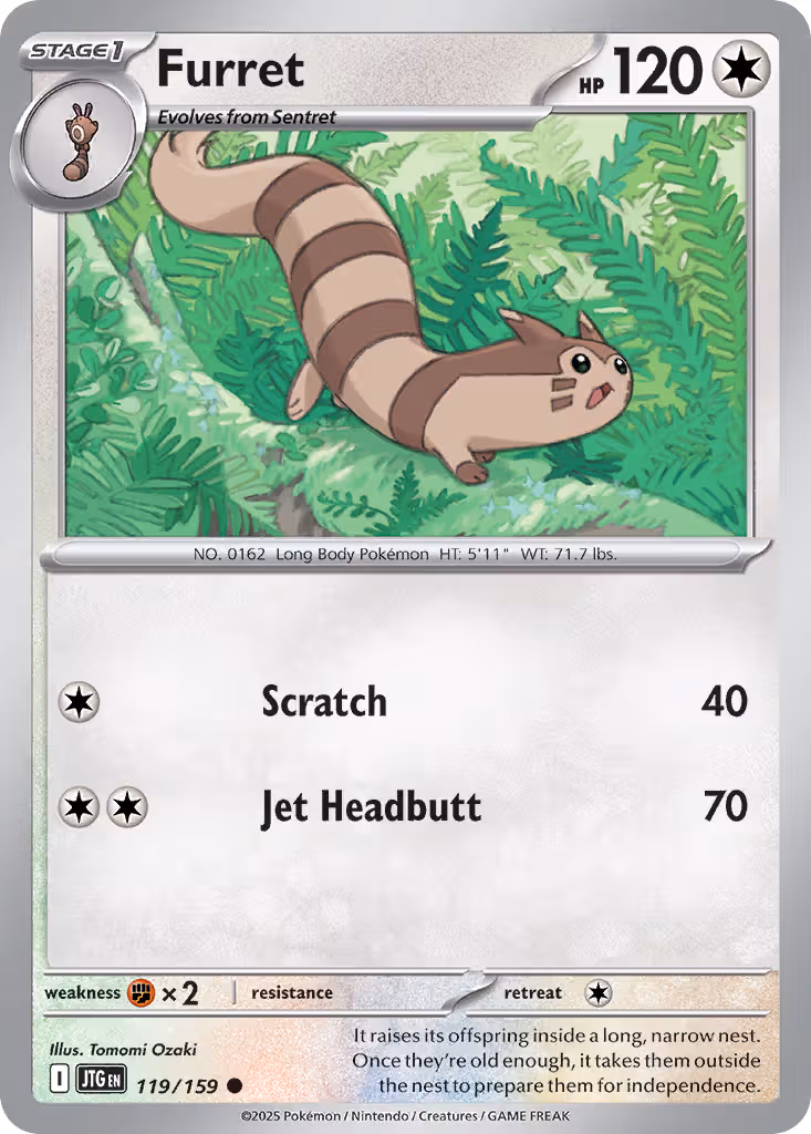 Furret 119/159 Pokemon card