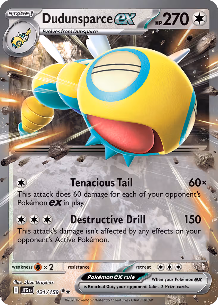Dudunsparce ex 121/159 Pokemon card