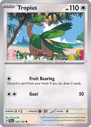 Tropius 123/159 Pokemon card