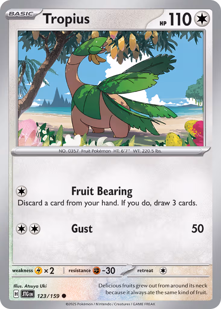 Tropius 123/159 Pokemon card
