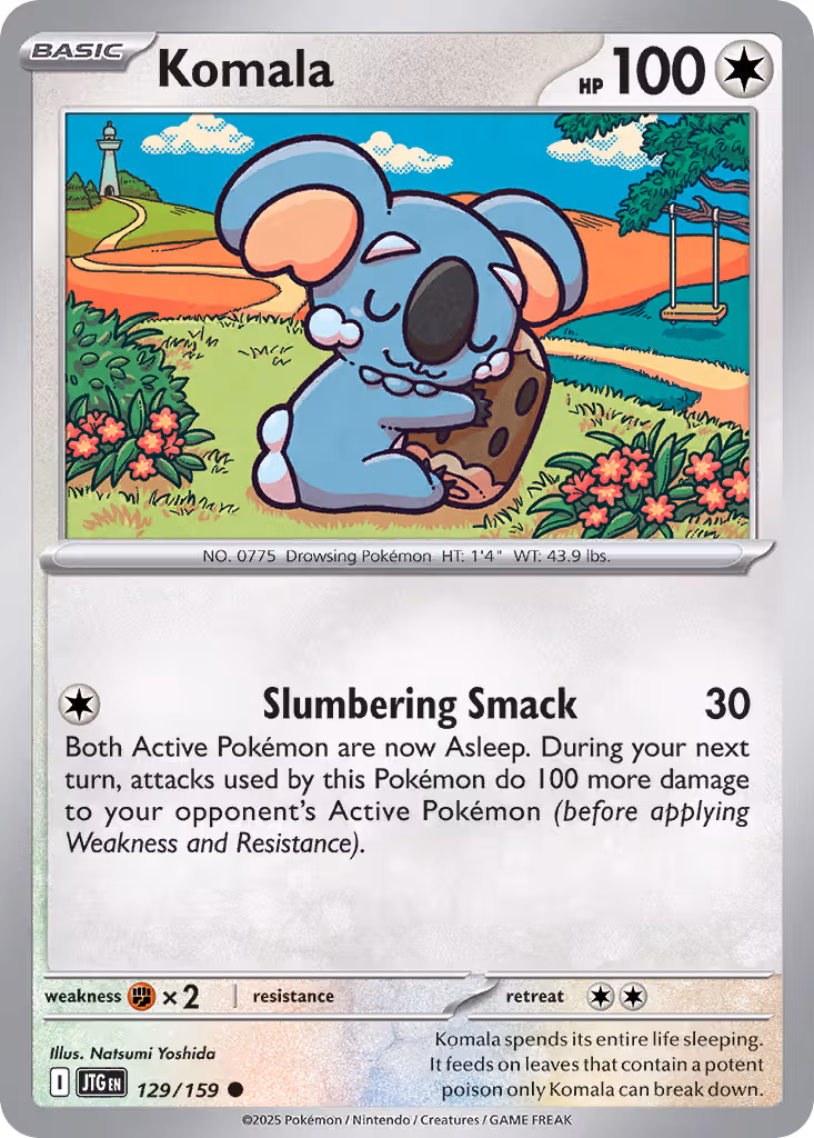 Komala 129/159 Pokemon card