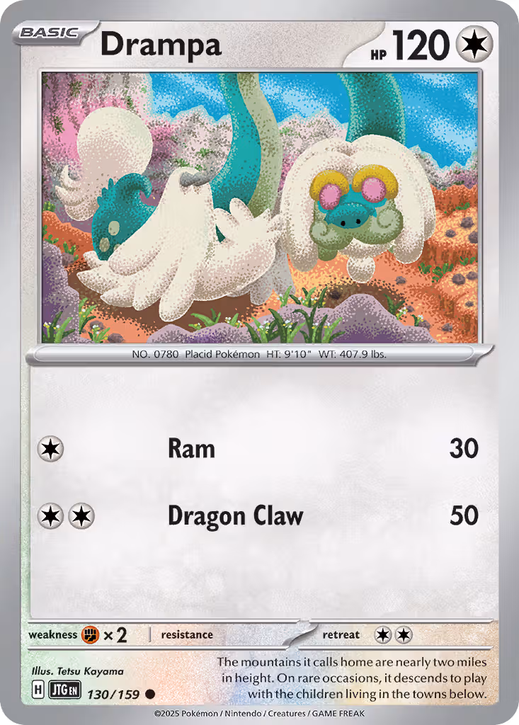 Drampa 130/159 Pokemon card