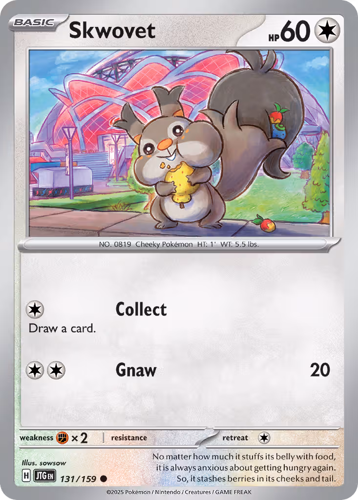Skwovet 131/159 Pokemon card