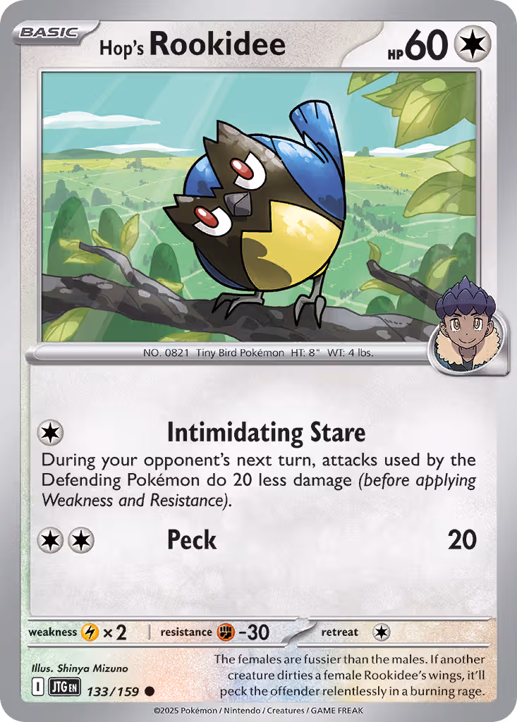 Hop's Rookidee 133/159 Pokemon card