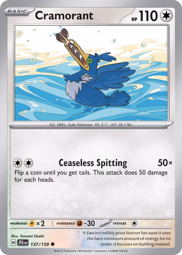 Cramorant 137/159 Pokemon card