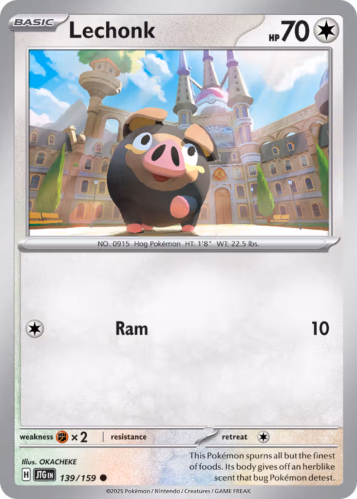 Lechonk 139/159 Pokemon card