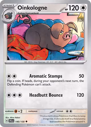 Oinkologne 140/159 Pokemon card