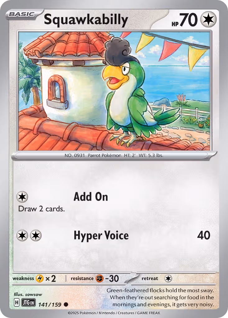 Squawkabilly 141/159 Pokemon card